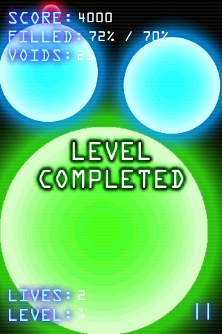 Glowing Void Level Completed