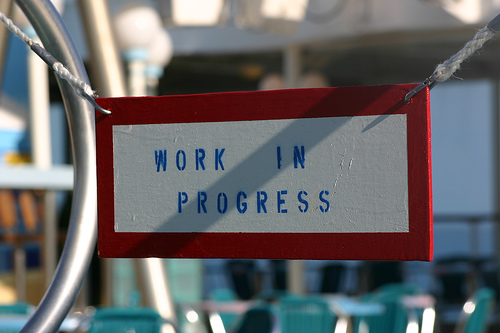 work in progress sign